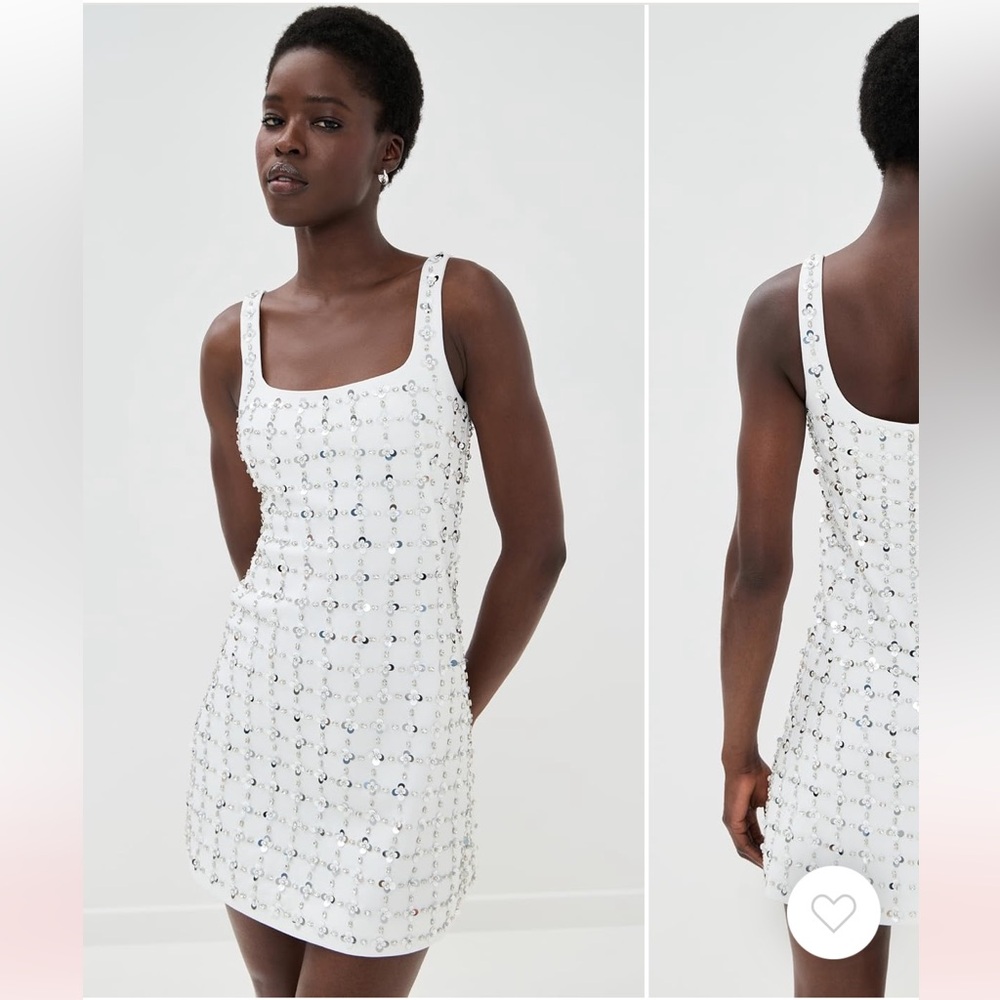 Jonathan Simkhai White Embellished Mini Dress